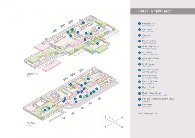 Карта аэропорта Хат Яй