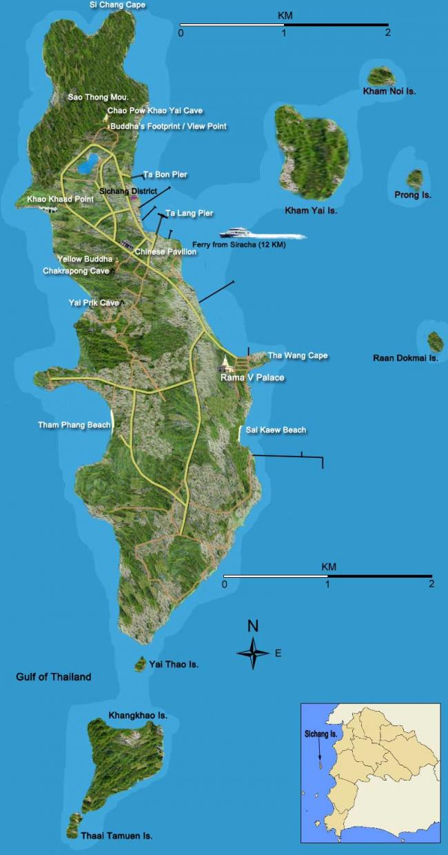 Карта острова Сичанг