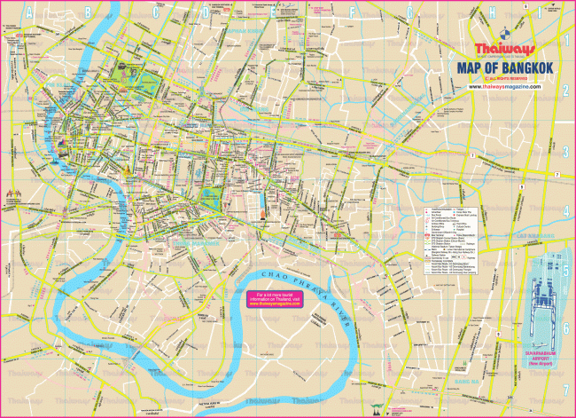 Большая подробная карта Бангкока