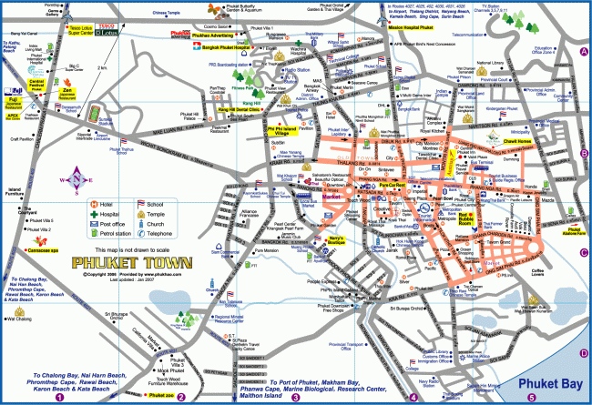 Карта Пхукет Тауна