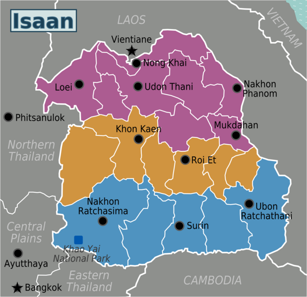 Карта провинции Исан