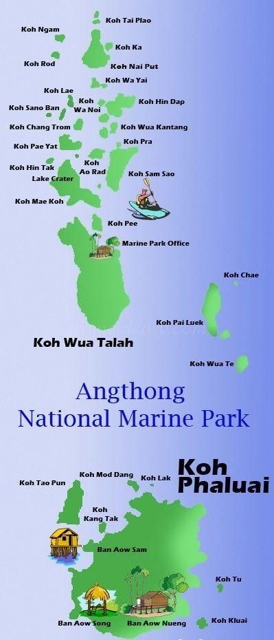 Карта национального парка Анг Тонг